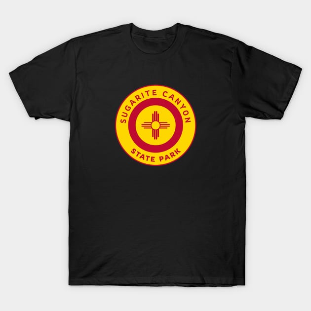 Sugarite Canyon State Park New Mexico Zia Flag Bullseye T-Shirt by Go With Tammy